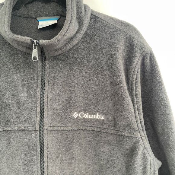 Columbia Sportswear Dark Gray Mount Grant Fleece Full Zip Jacket Size Large - Picture 2 of 6